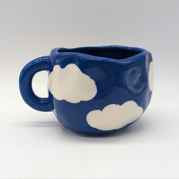 Small Blue White Sky & Cloud Ceramic Tea Coffee Mug - Picture 3 of 8